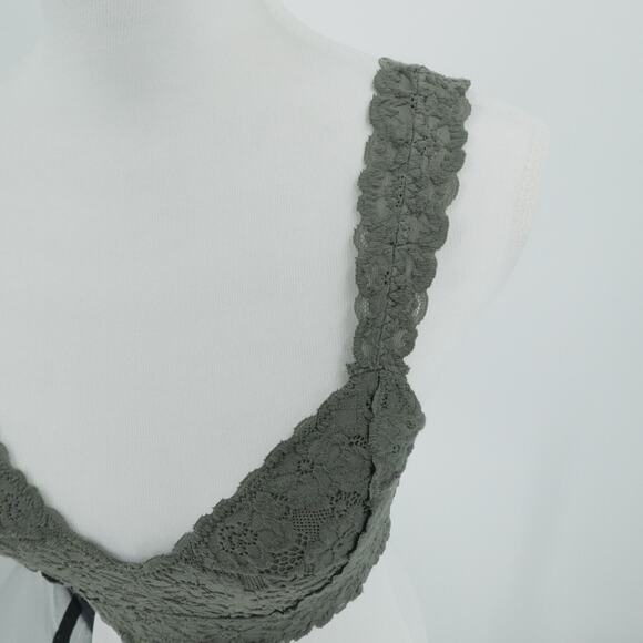 Aerie Bralette Womens M Green Lace Stretch Adjustable Straps‎ Cottagecore Boho - Picture 3 of 9